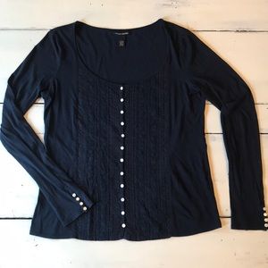 Lucky Brand Long-sleeve Navy Shirt